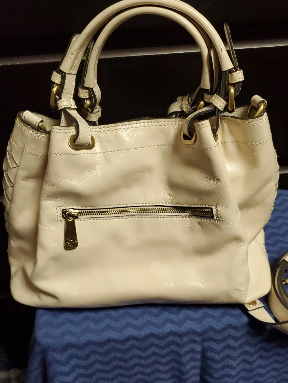 Patricia Nash Discovery Rometta Woven Leather Satchel Handbag